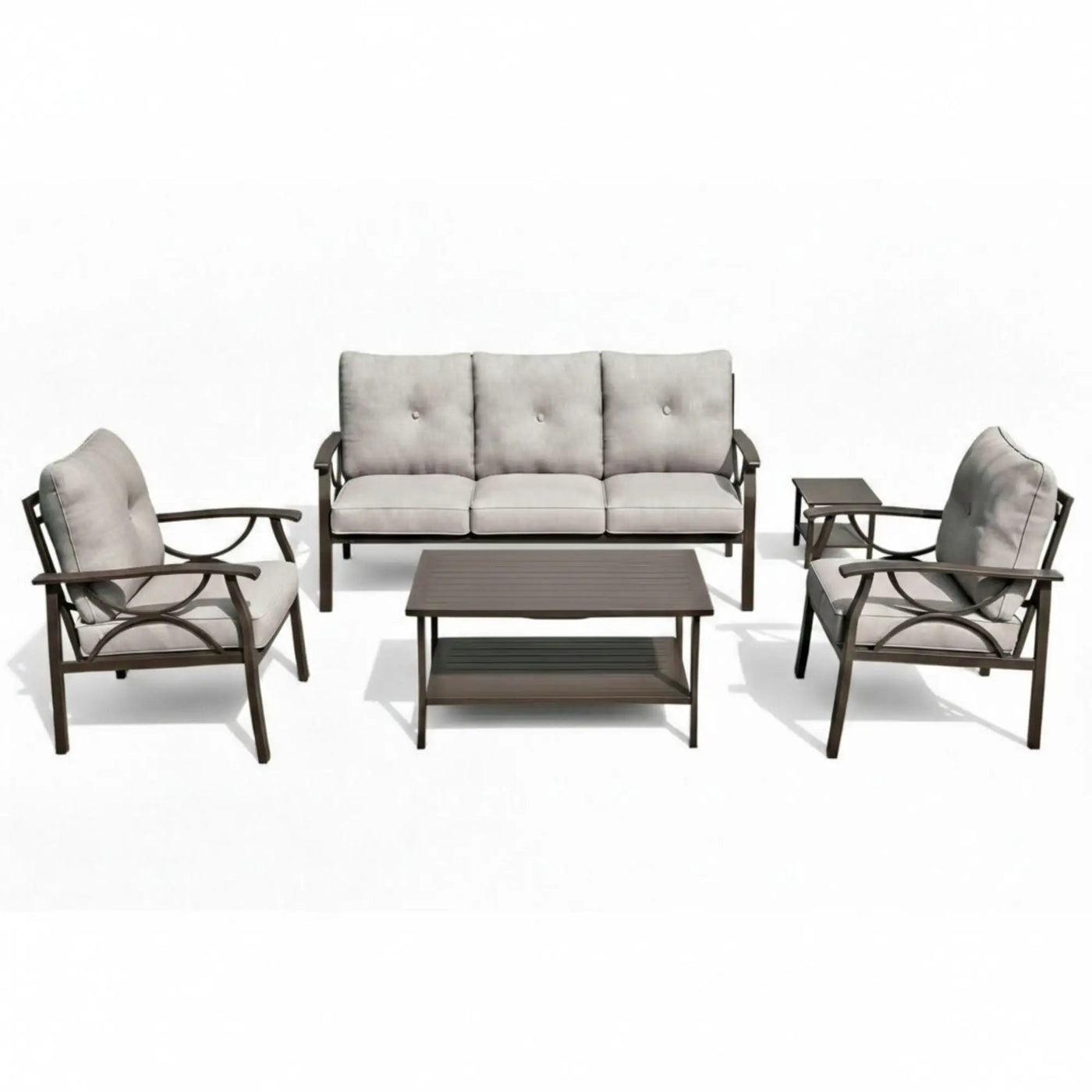 Patio Furniture Set with Coffee Table and Cushions for Backyard by HouseOfZazla