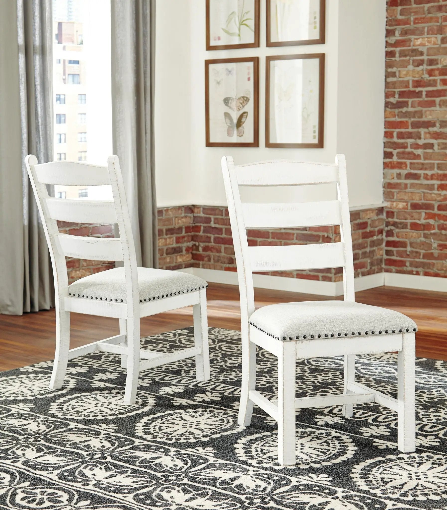 Valebeck - Dining UPH Side Chair (Set of 2) - Beige / White by Unique Piece Furniture