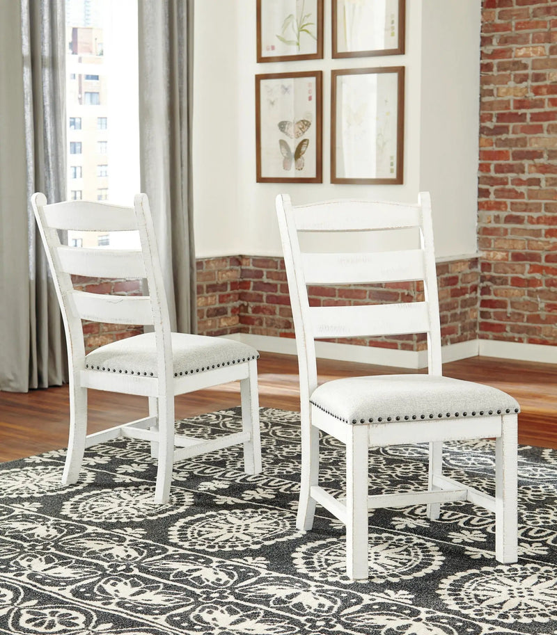 Valebeck - Dining UPH Side Chair (Set of 2) - Beige / White by Unique Piece Furniture
