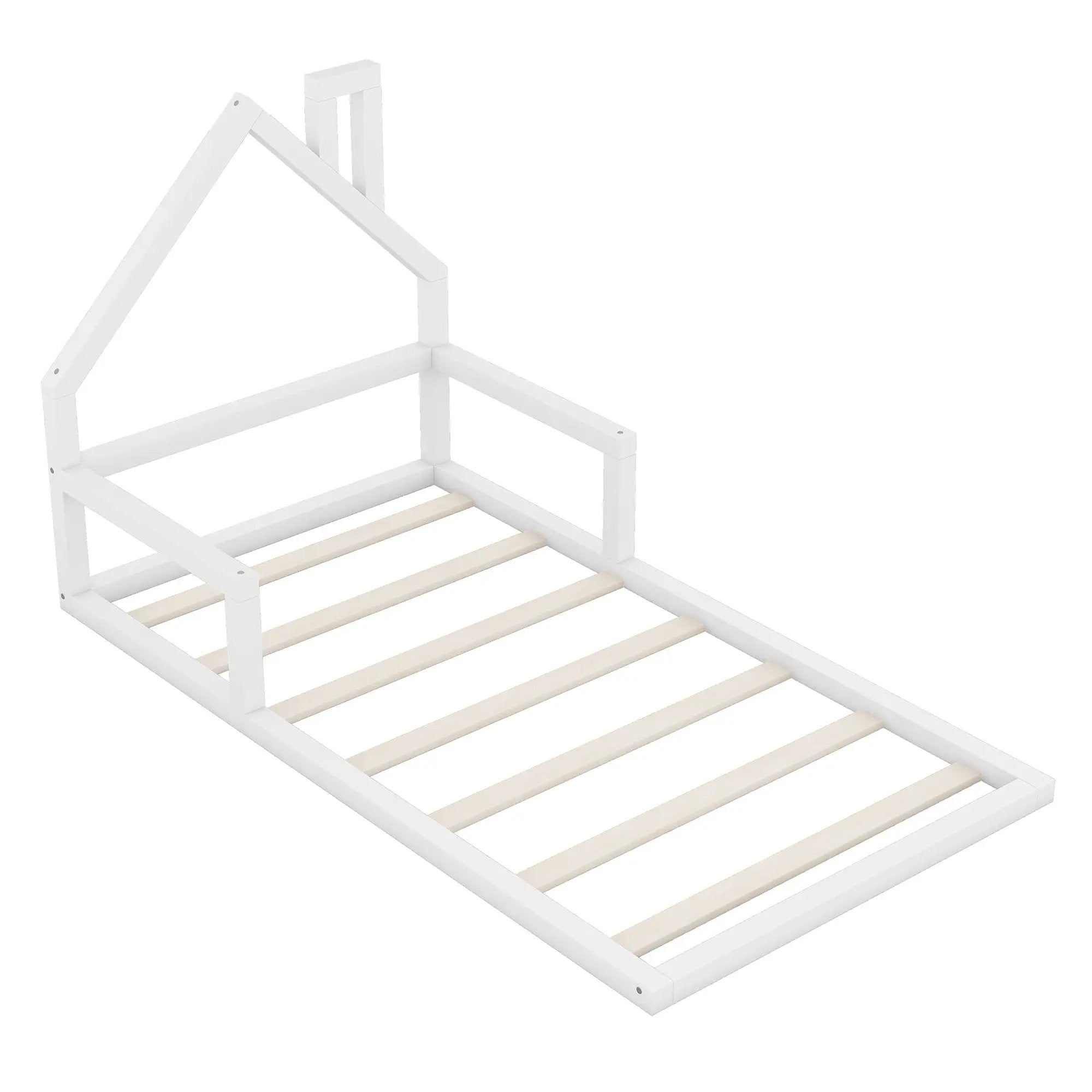 Floor Bed With House Shaped Headboard by Unique Piece Furniture