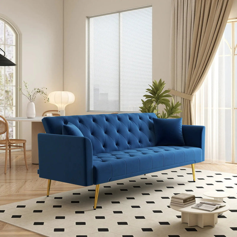 Modern Convertible 72 Inch Foldable Sleeper Sofa by HouseOfZazla