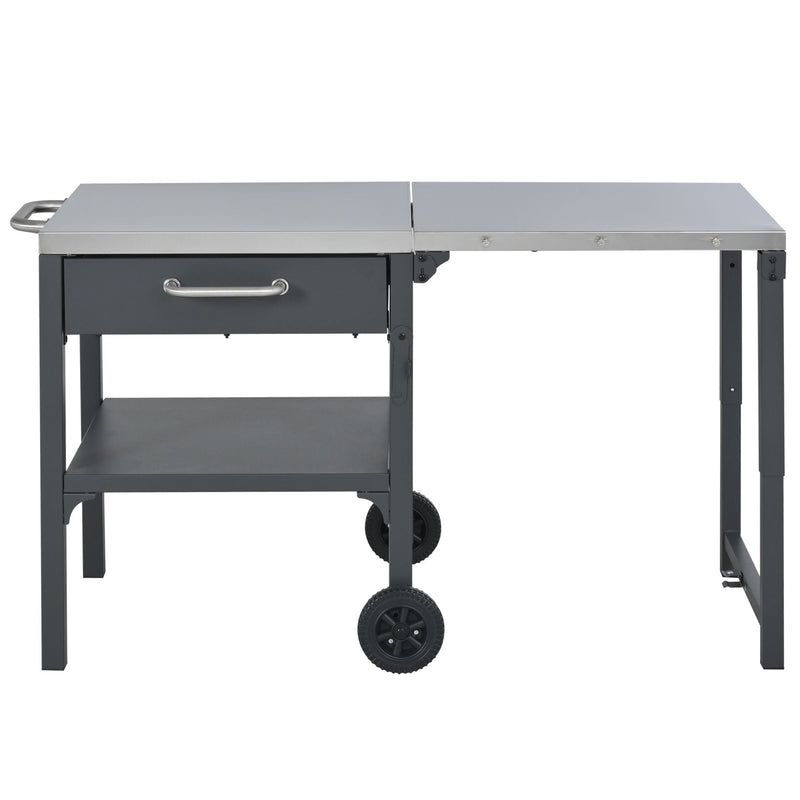 Foldable Outdoor Kitchen Cart With Storage For Patio by HouseOfZazla