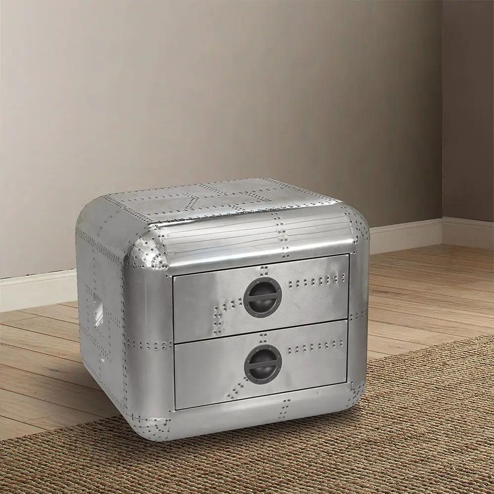Brancaster - 22" End Table - Aluminum by Unique Piece Furniture