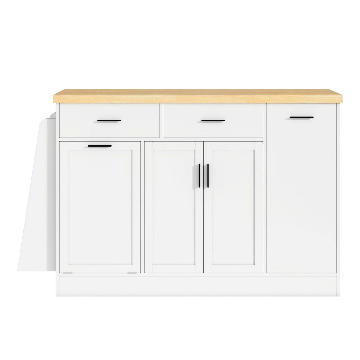 Kitchen Sideboard With Sliding Door Cabinet, 3 Tier Spice Rack by HouseOfZazla