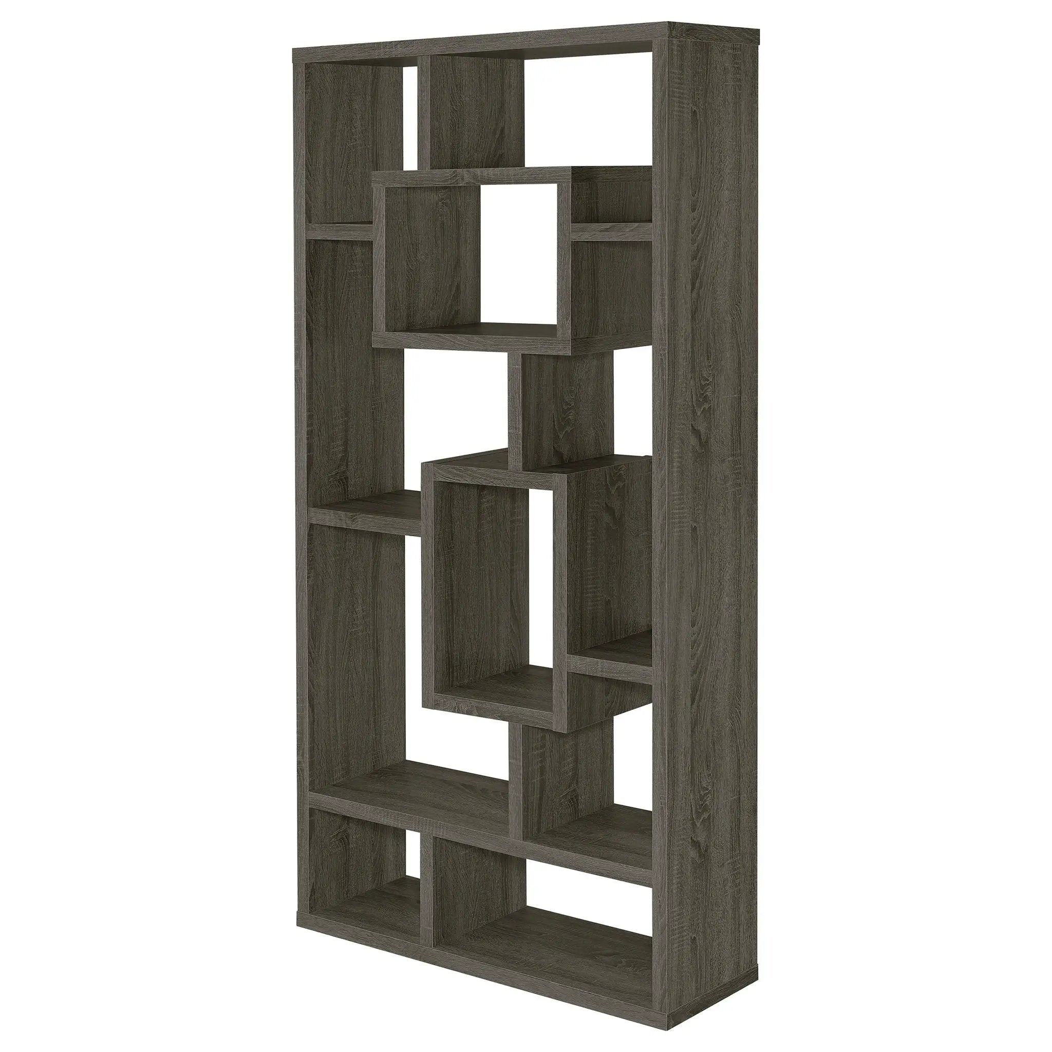 Corey 71-inch 8-shelf Bookshelf Weathered Grey by Unique Piece Furniture