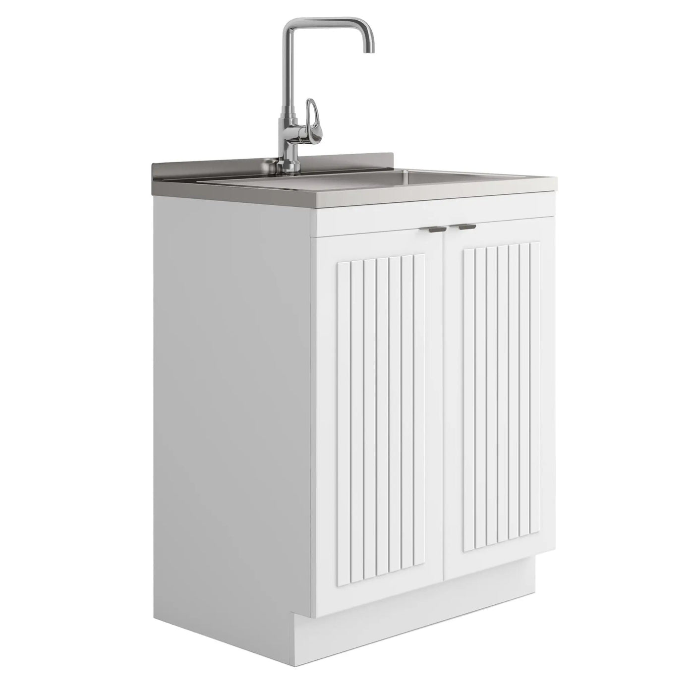 Murphy - Laundry Cabinet & Faucet And Stainless Steel Sink by HouseOfZazla