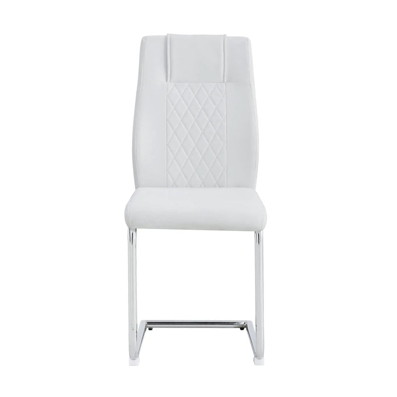 Modern Dining Chairs With Padded Seat, Metal Legs by Unique Piece Furniture