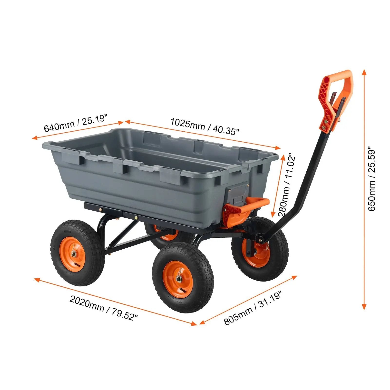 Dump Cart with Poly Body and Steel Frame by HouseOfZazla