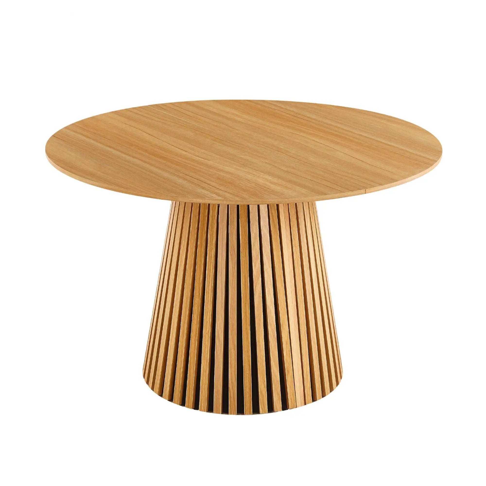 Extendable Pedestal Multifunctional Dining Table - Oak by Unique Piece Furniture