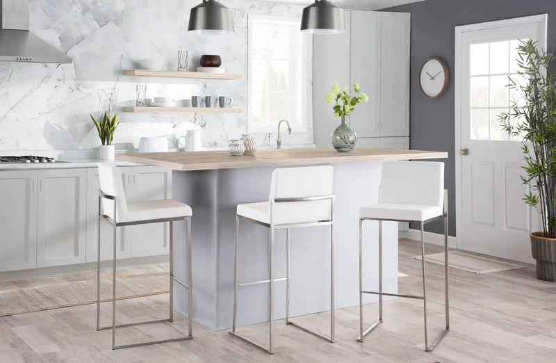 Fuji - Contemporary And Modern Elegance High Back Barstool by Unique Piece Furniture