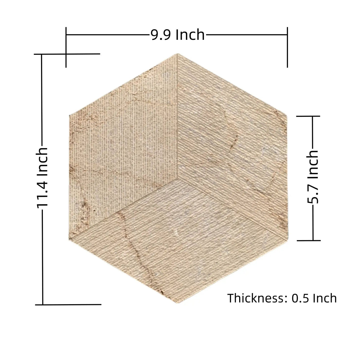 Hexagon Natural Marble Polished Tile For Wall And Floor (Set of 12) by HouseOfZazla