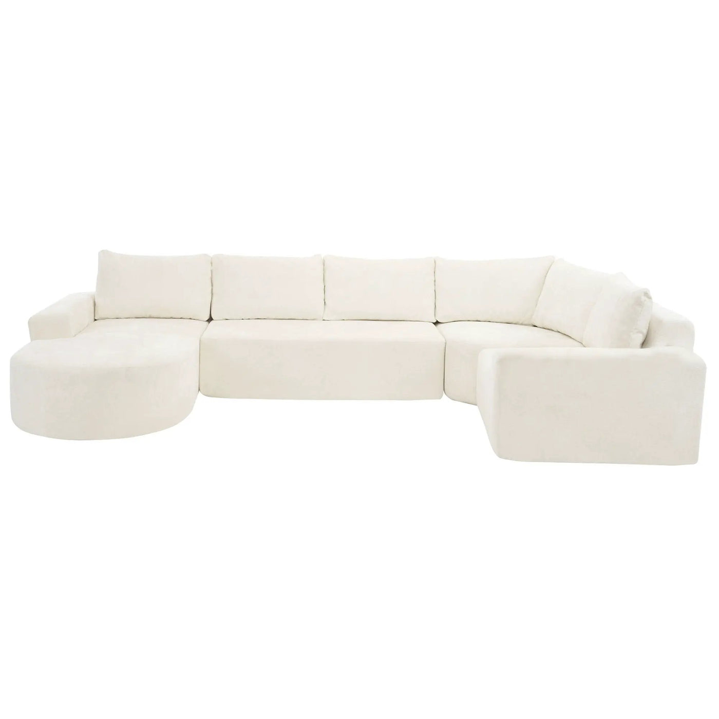 U-Shaped Oversized Modular Cloud Sectional Sofa With Deep Seat For Living Room by HouseOfZazla