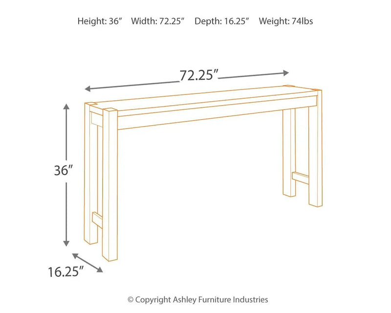 Torjin - Long Counter Table - Dark Brown by Unique Piece Furniture