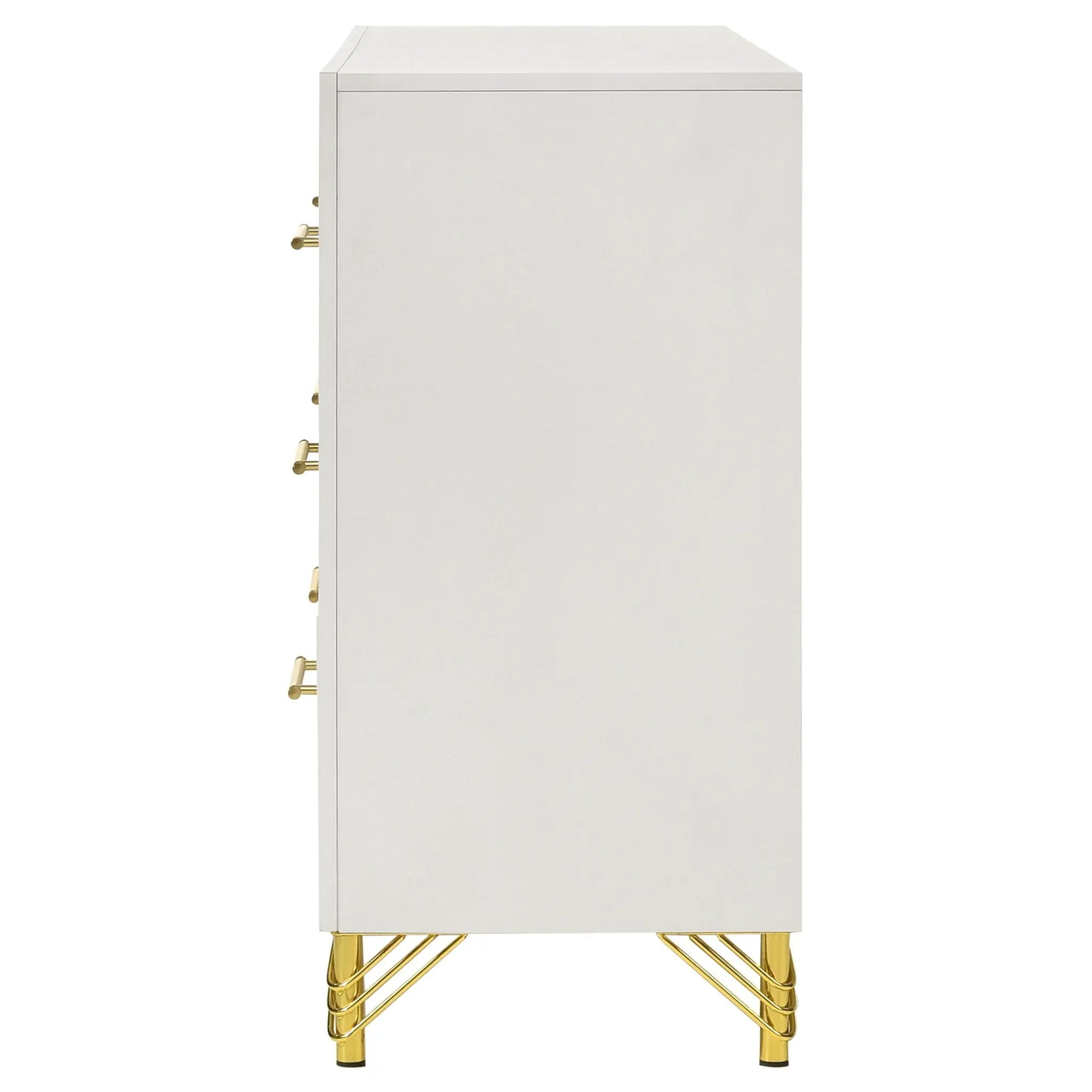 Lucia 6-drawer Dresser Cabinet White by Unique Piece Furniture
