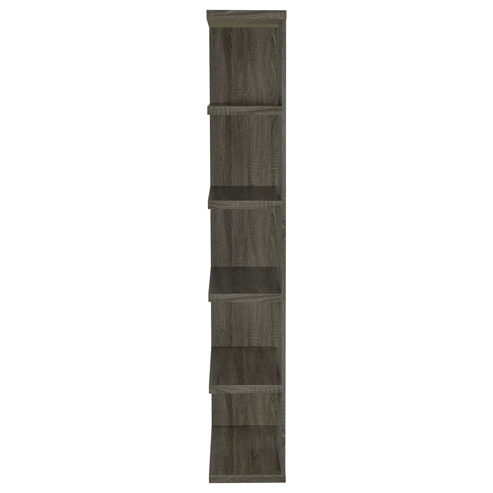 Harrison 71-inch 5-shelf Bookshelf Weathered Grey by Unique Piece Furniture