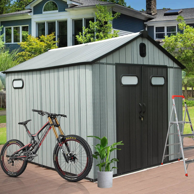 8X10FT Outdoor Resin Storage Shed by HouseOfZazla
