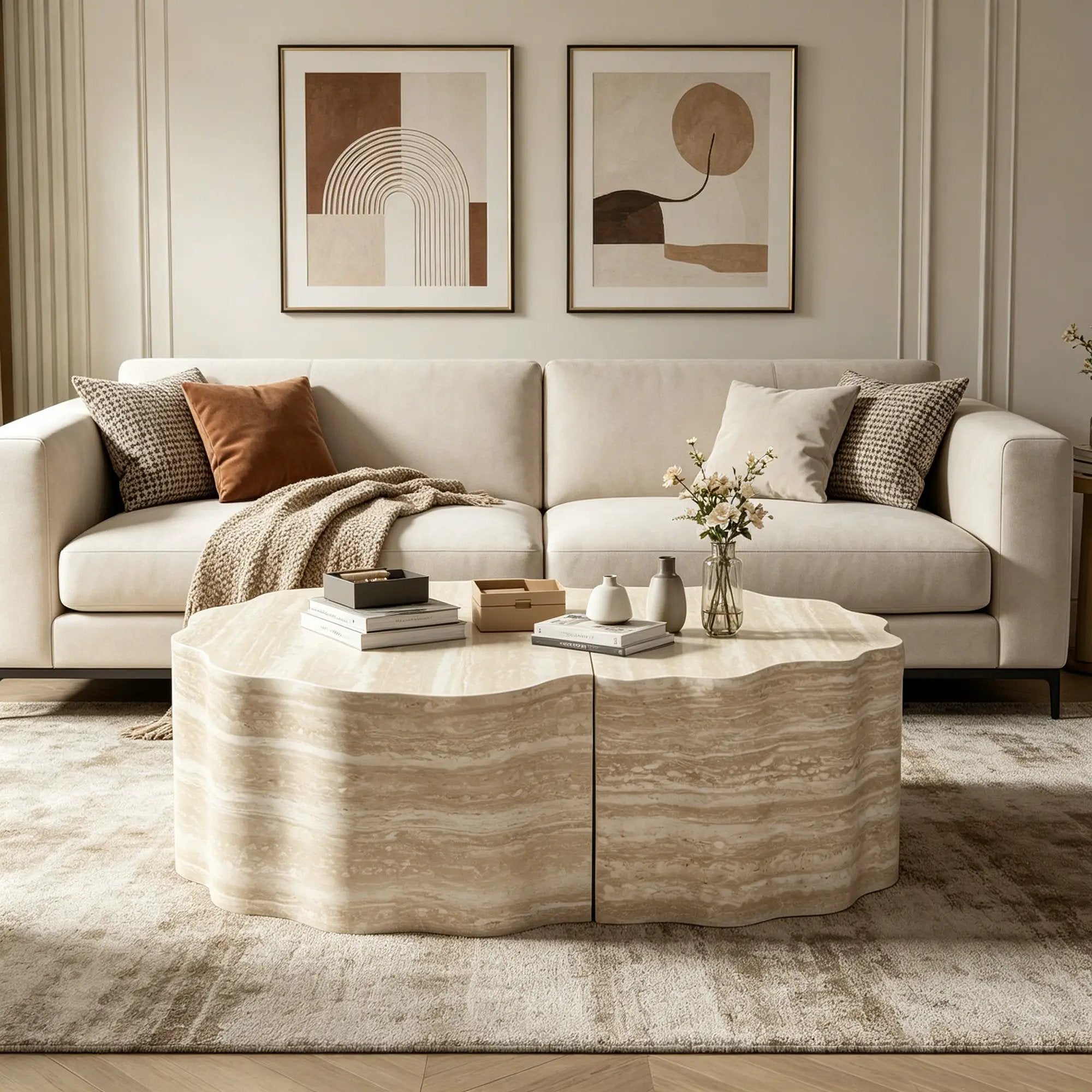 Round Coffee Tables Side Table Set of 2 by HouseOfZazla