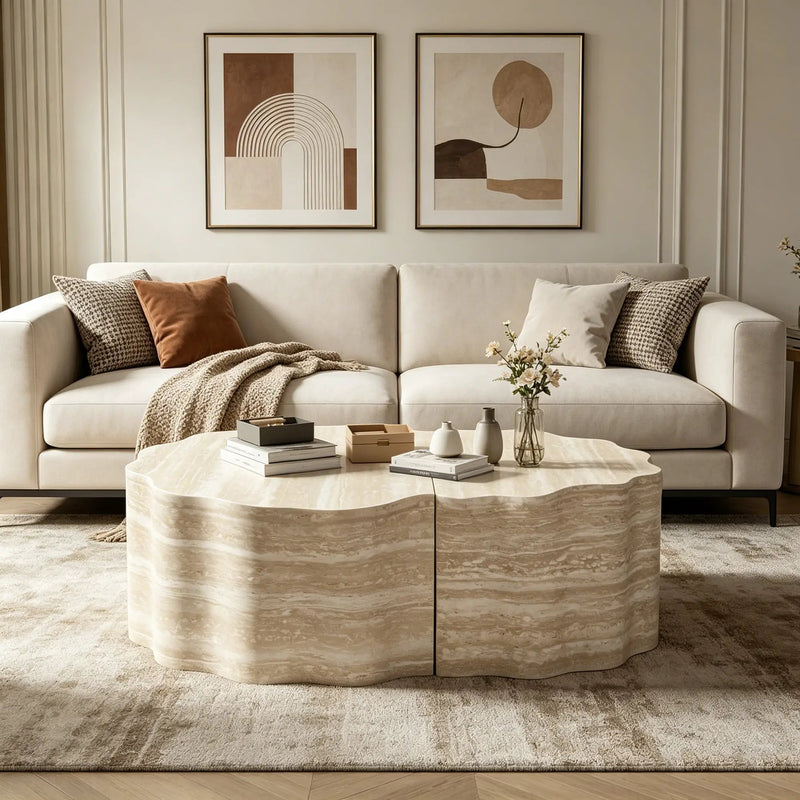 Round Coffee Tables Side Table Set of 2 by HouseOfZazla