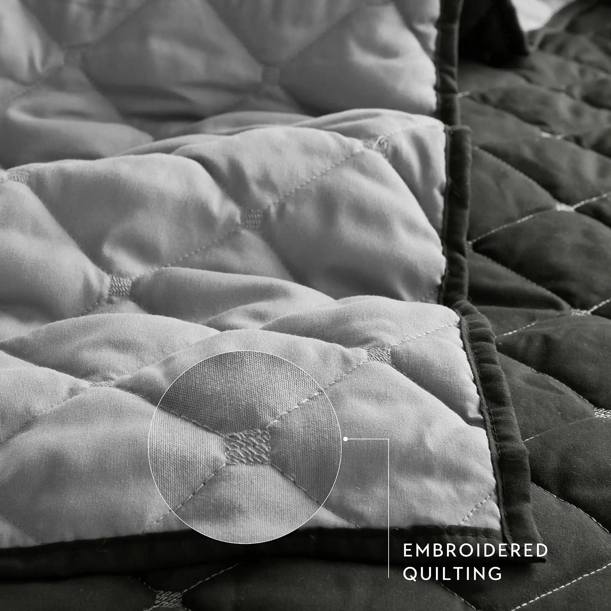 7 Piece Stripe Comforter and Quilt Set - King/Cal King by HouseOfZazla