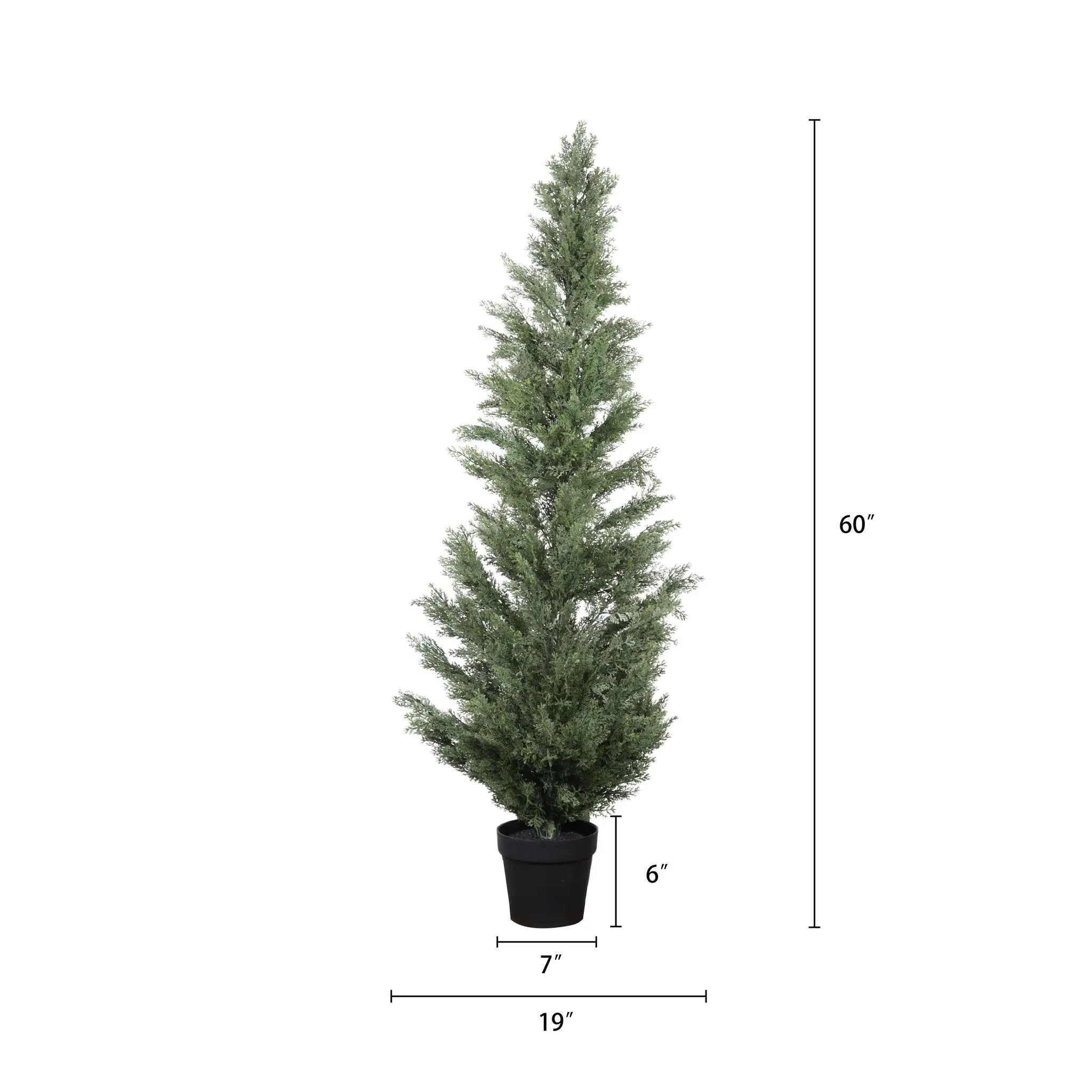 Realistic Artificial Cypress Tree, UV Resistant Indoor / Outdoor Topiary Plant For Decoration - Green Leaves by HouseOfZazla