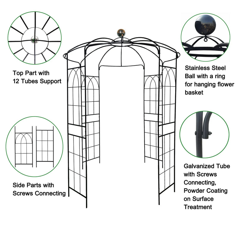 Metal Garden Arch Iron Pergola by HouseOfZazla