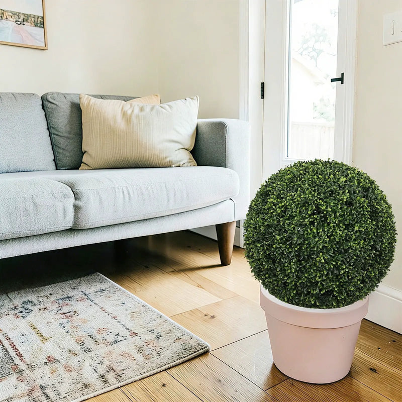 Artificial Topiary Balls, Outdoor Decorative Spheres For Garden (Set of 2) - Green by Unique Piece Furniture