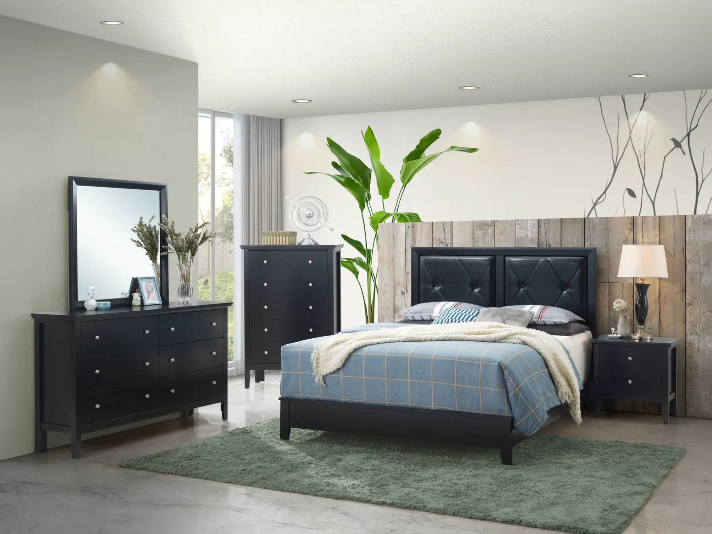 Padded Headboard Bed by HouseOfZazla