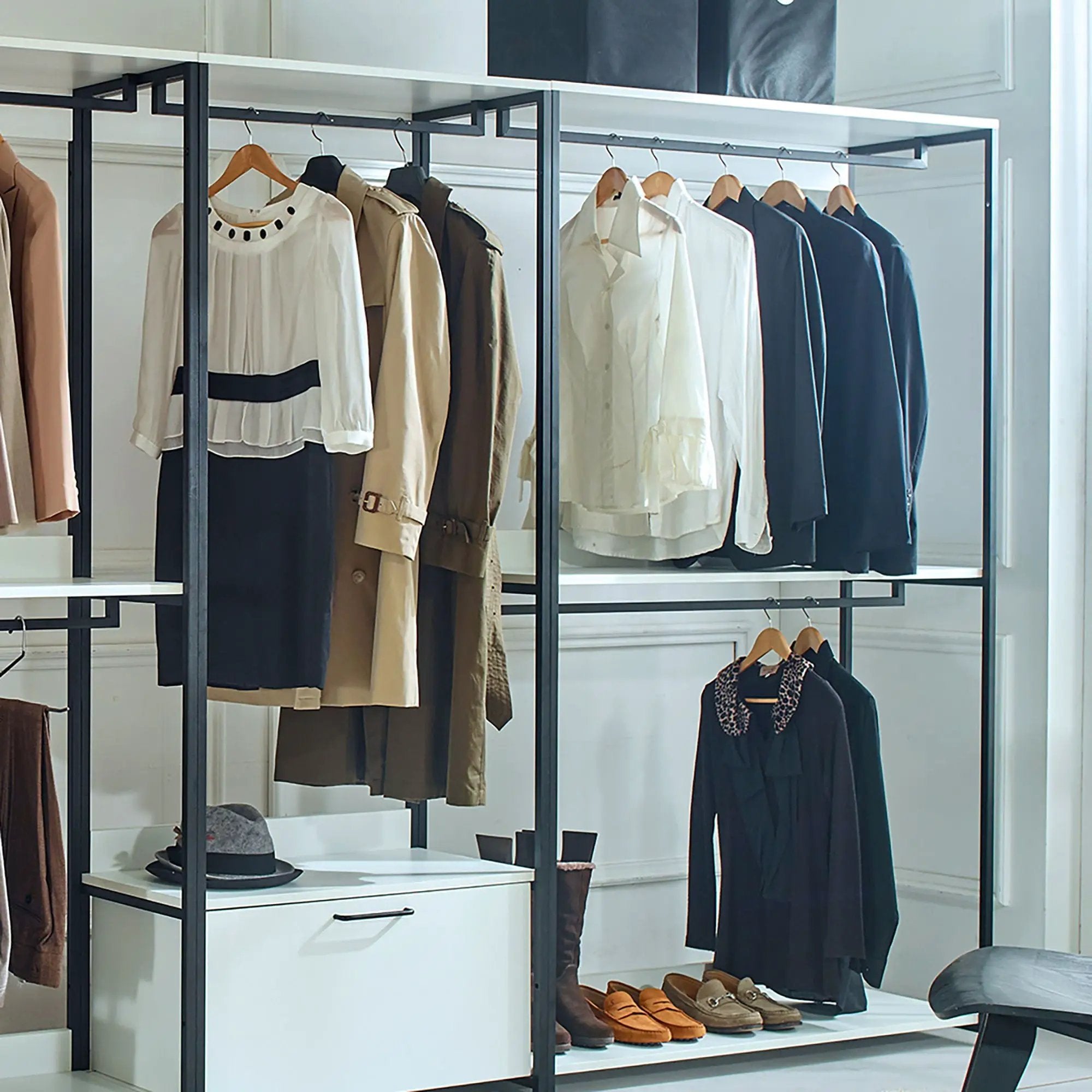 Fiona - Freestanding Walk-In, Closet System - White by HouseOfZazla