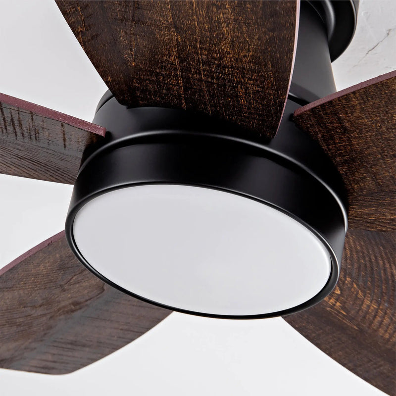 Ceiling Fans with Lights and Remote, 32 Inch Low Profile Ceiling Fan with Light, Flush Mount, Reversible, 3CCT, Dimmable by HouseOfZazla
