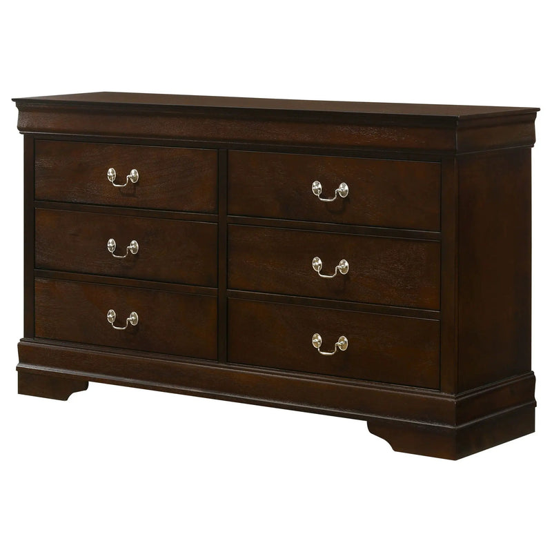 Louis Philippe 6-drawer Dresser Cappuccino by Unique Piece Furniture