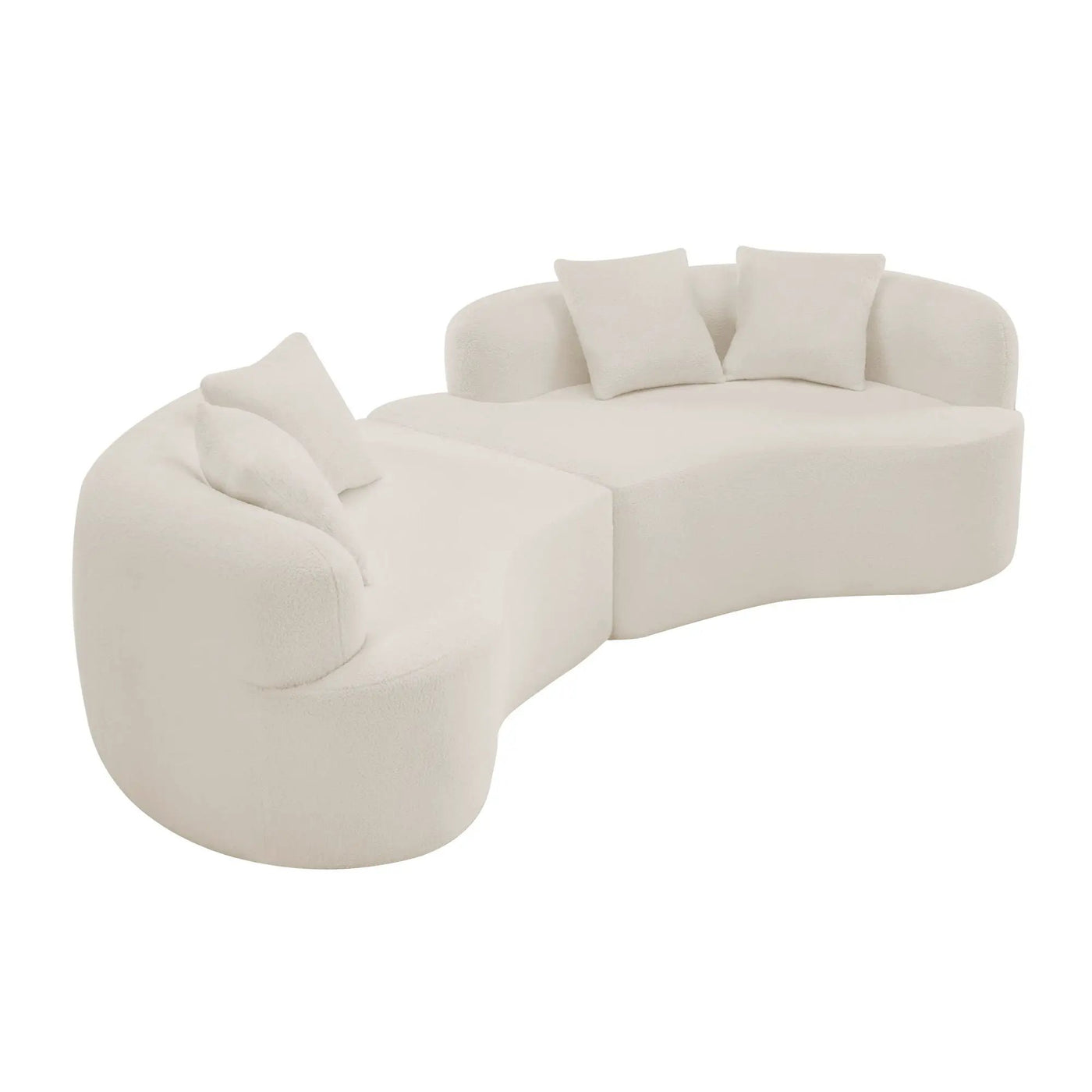 Curved 4 Seater Full Compression Sponge Sofa by HouseOfZazla