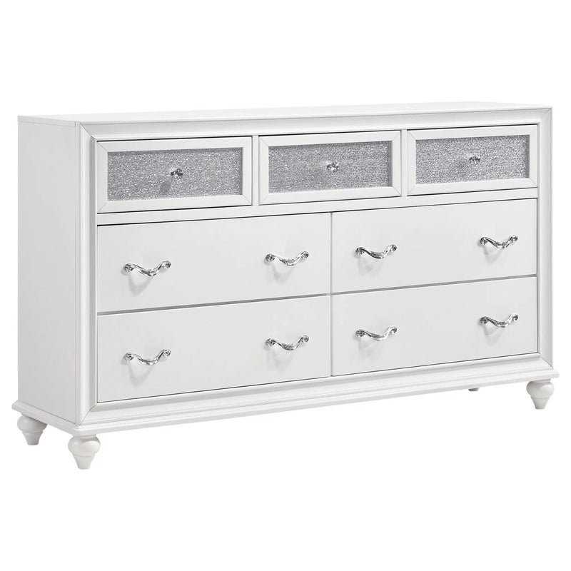 Barzini 5-piece Eastern King Bedroom Set White by Unique Piece Furniture