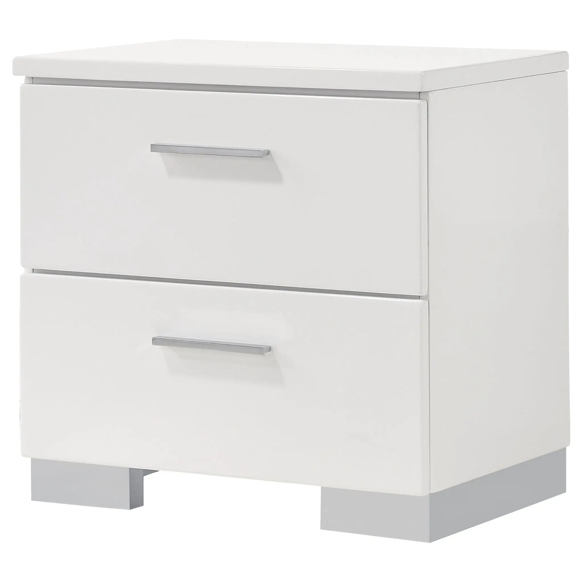 Felicity 2-drawer Nightstand White High Gloss by Unique Piece Furniture
