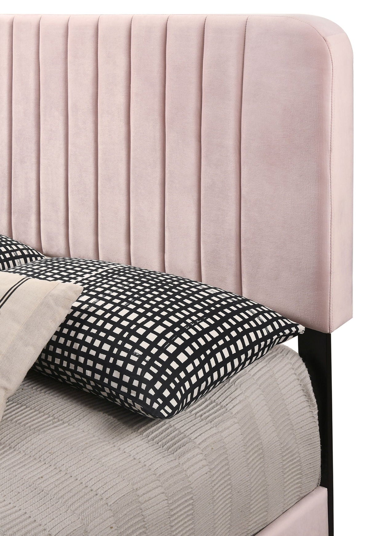 Channel Tufted Upholstered Bed with Plush Panel Design - Multiple Colors, photo 36 of 40