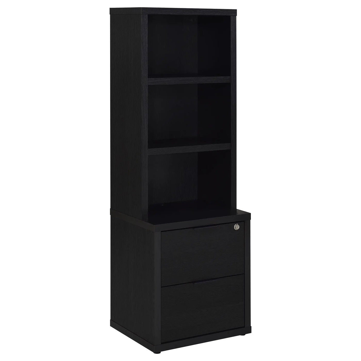 Geary - 3 Shelf Bookcase With USB Charging And Lockable Top Drawer by HouseOfZazla