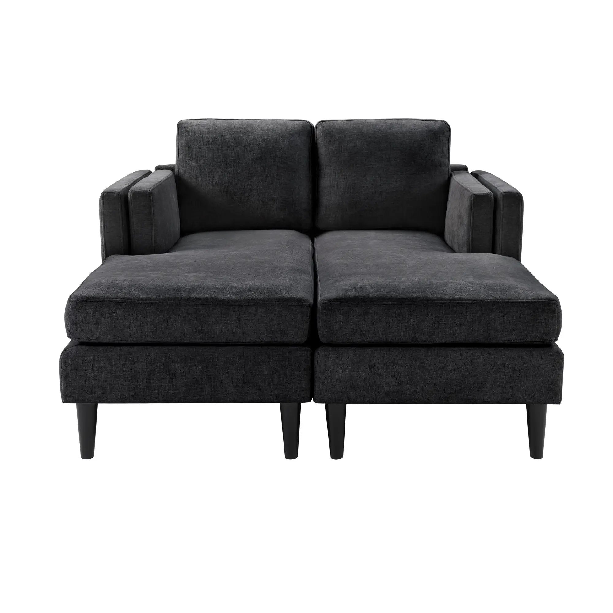 Chaise Lounge Sofa Bed With Dual Layer Armrests for Living Room by HouseOfZazla