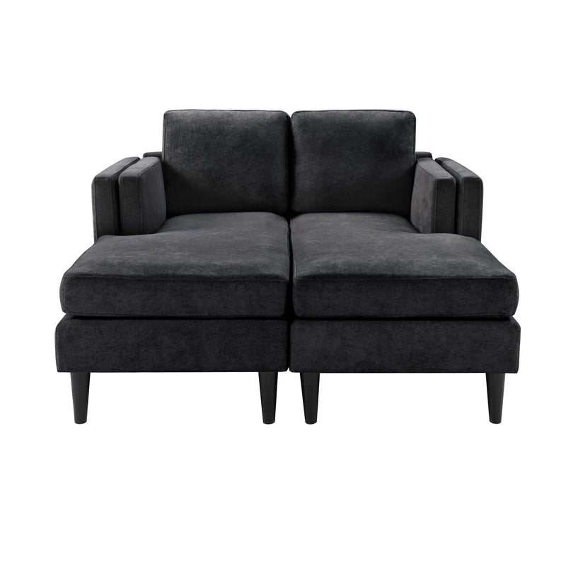 Chaise Lounge Sofa Bed With Dual Layer Armrests for Living Room by HouseOfZazla