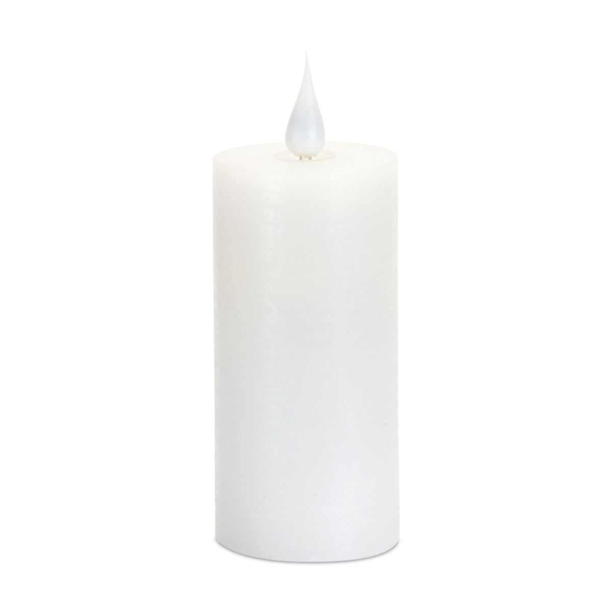 White led designer wax candle with moving flame