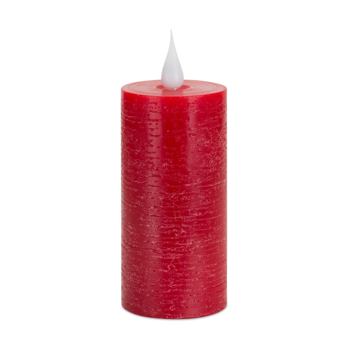 Red led designer wax candle with moving flame