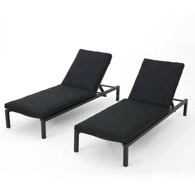 Modern Chaise Lounge with Water Resistant Fabric Cushions by HouseOfZazla