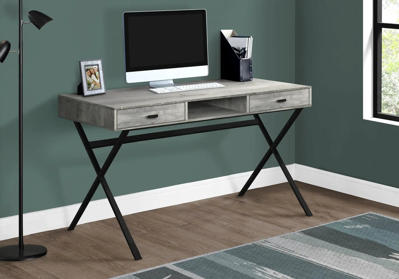 Computer Desk for Home Office with Storage Drawers by HouseOfZazla