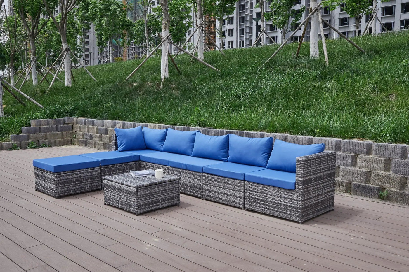 Patio Sofa With Cushions by HouseOfZazla
