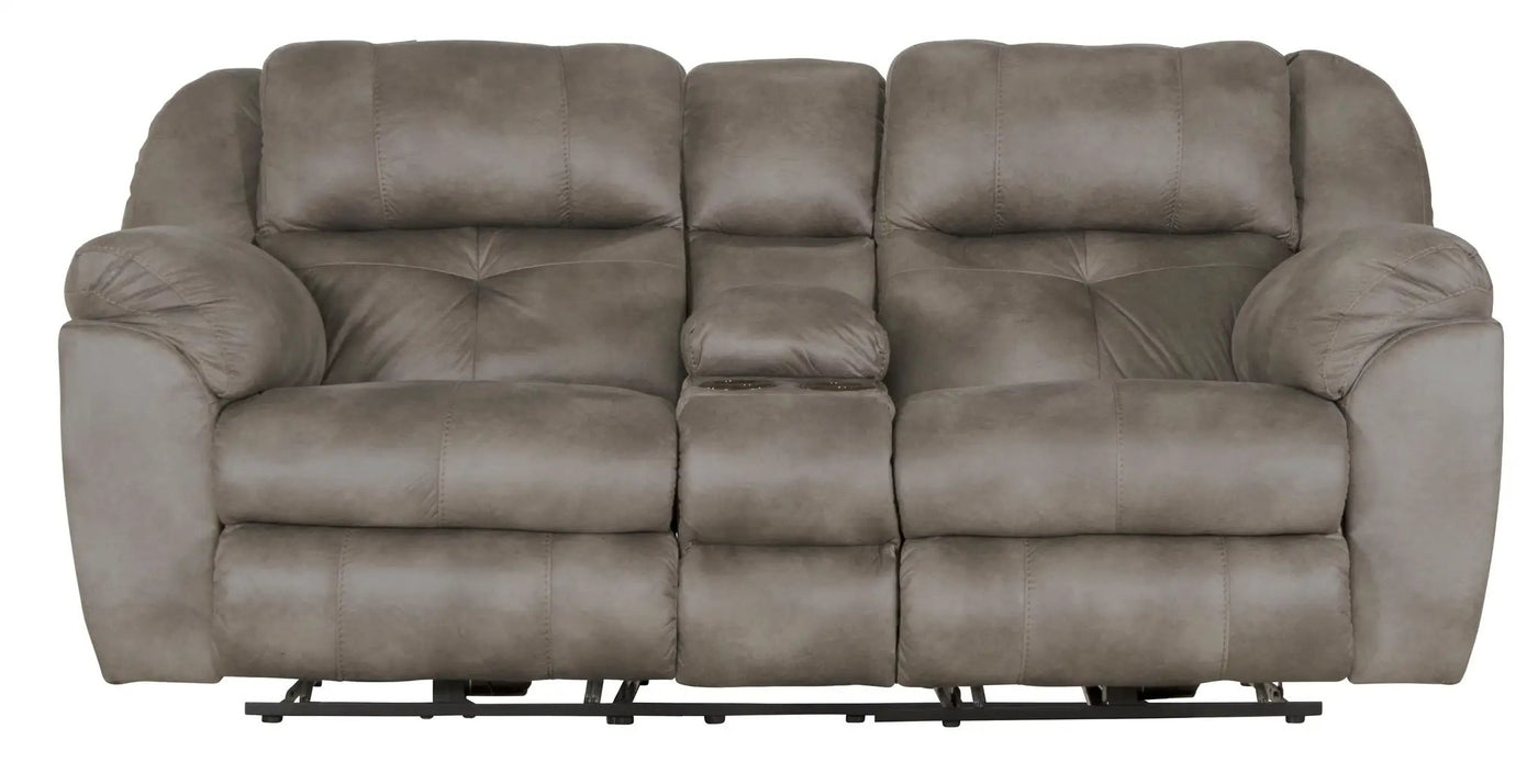 Ferrington - Power Lay Flat Reclining Console Loveseat with Power Adjustable Headrest & Lumbar by Unique Piece Furniture