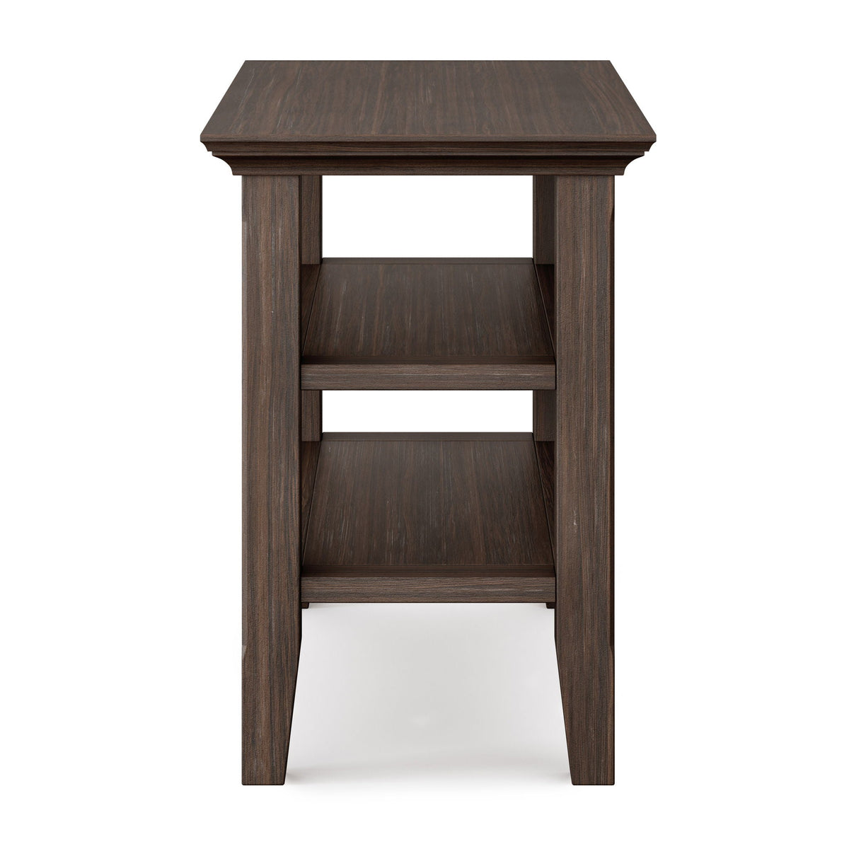 Narrow Side Table with Two Open Shelves - Farmhouse Brown, photo 4 of 6