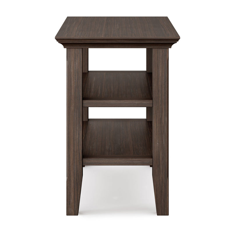 Narrow Side Table with Two Open Shelves - Farmhouse Brown, photo 4 of 6