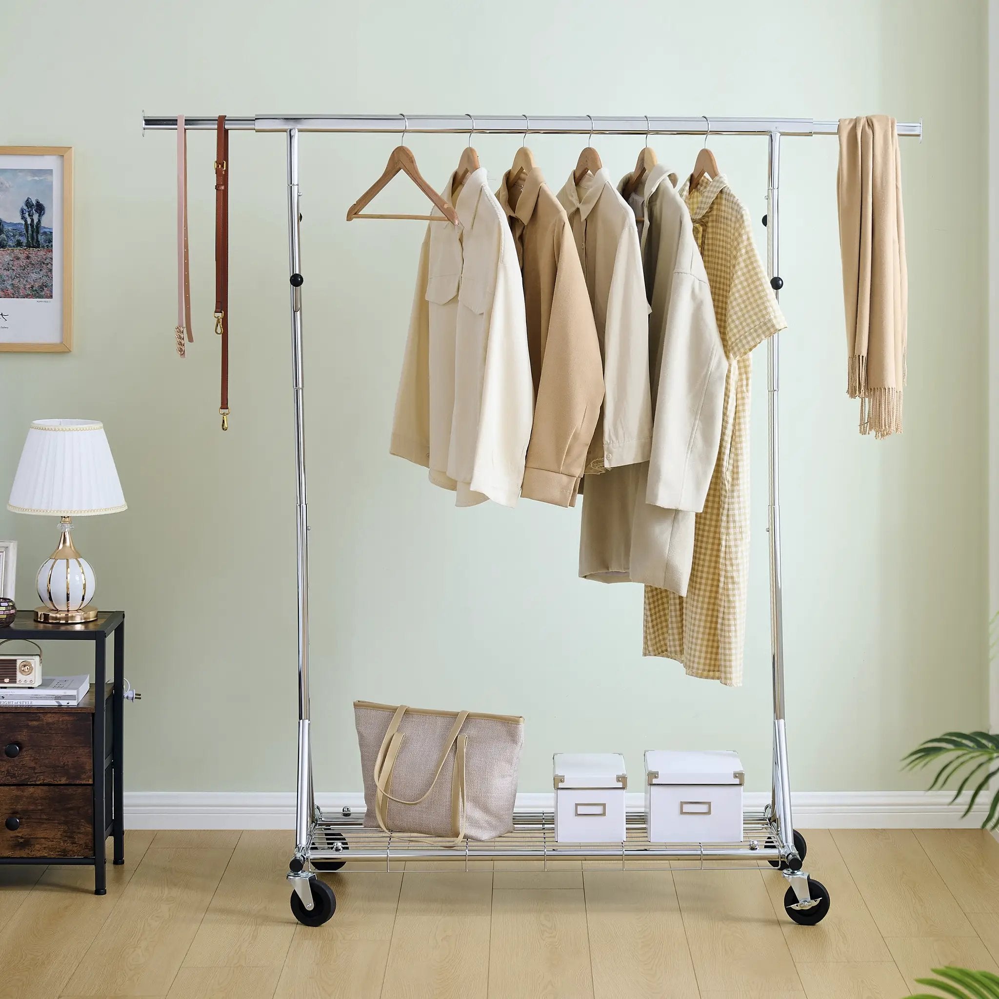 Heavy Duty Rolling Clothes Rack by HouseOfZazla