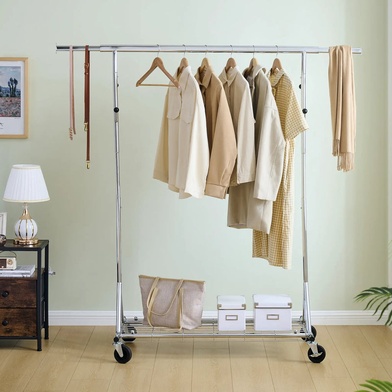 Heavy Duty Rolling Clothes Rack by HouseOfZazla