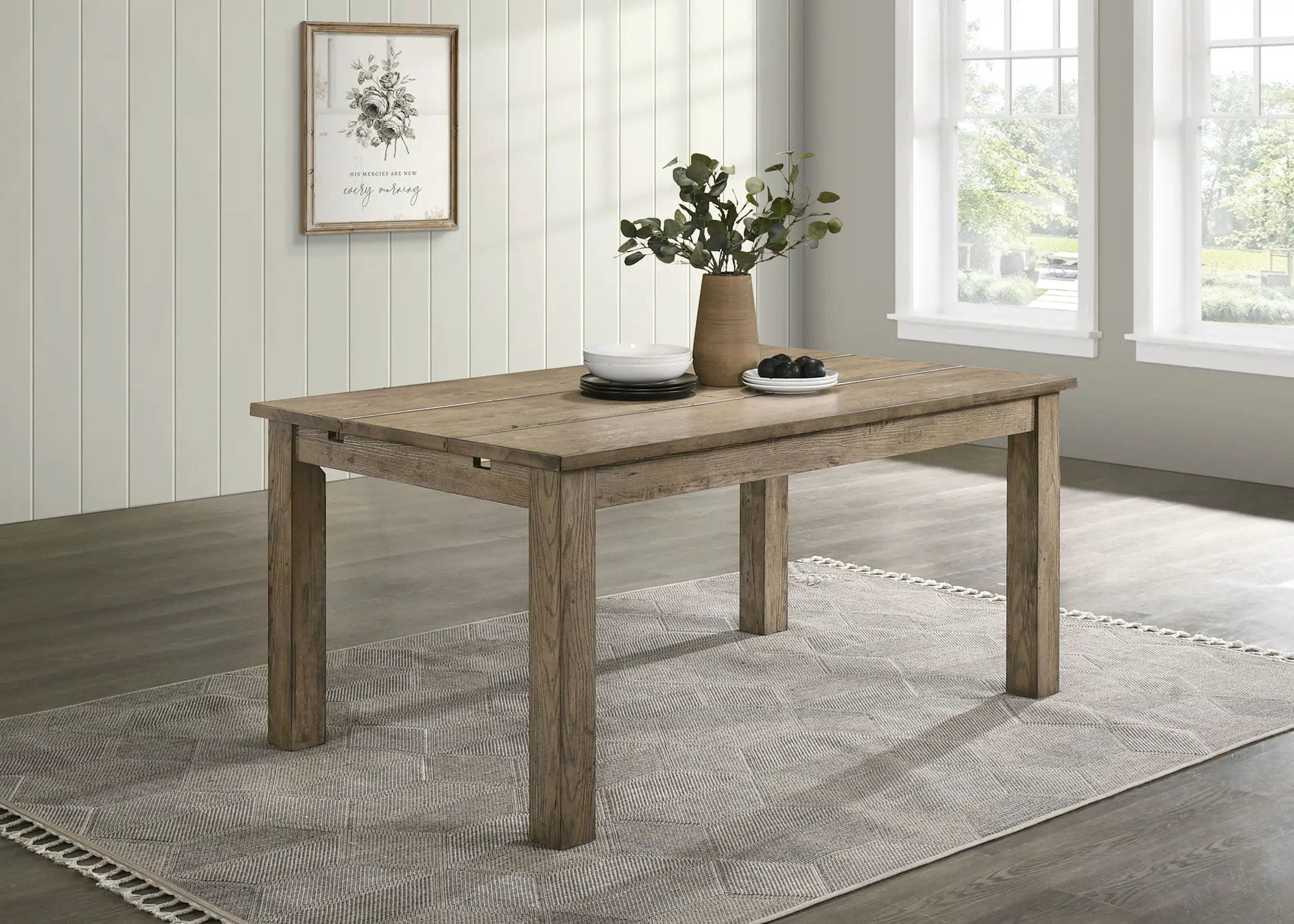 Cardova 87-inch Solid Wood Extension Dining Table Vineyard Oak by Unique Piece Furniture