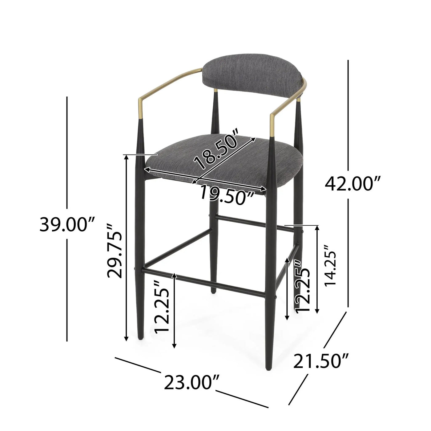 Upholstered Bar Stools With Backs For Kitchen Island (Set of 2) by HouseOfZazla