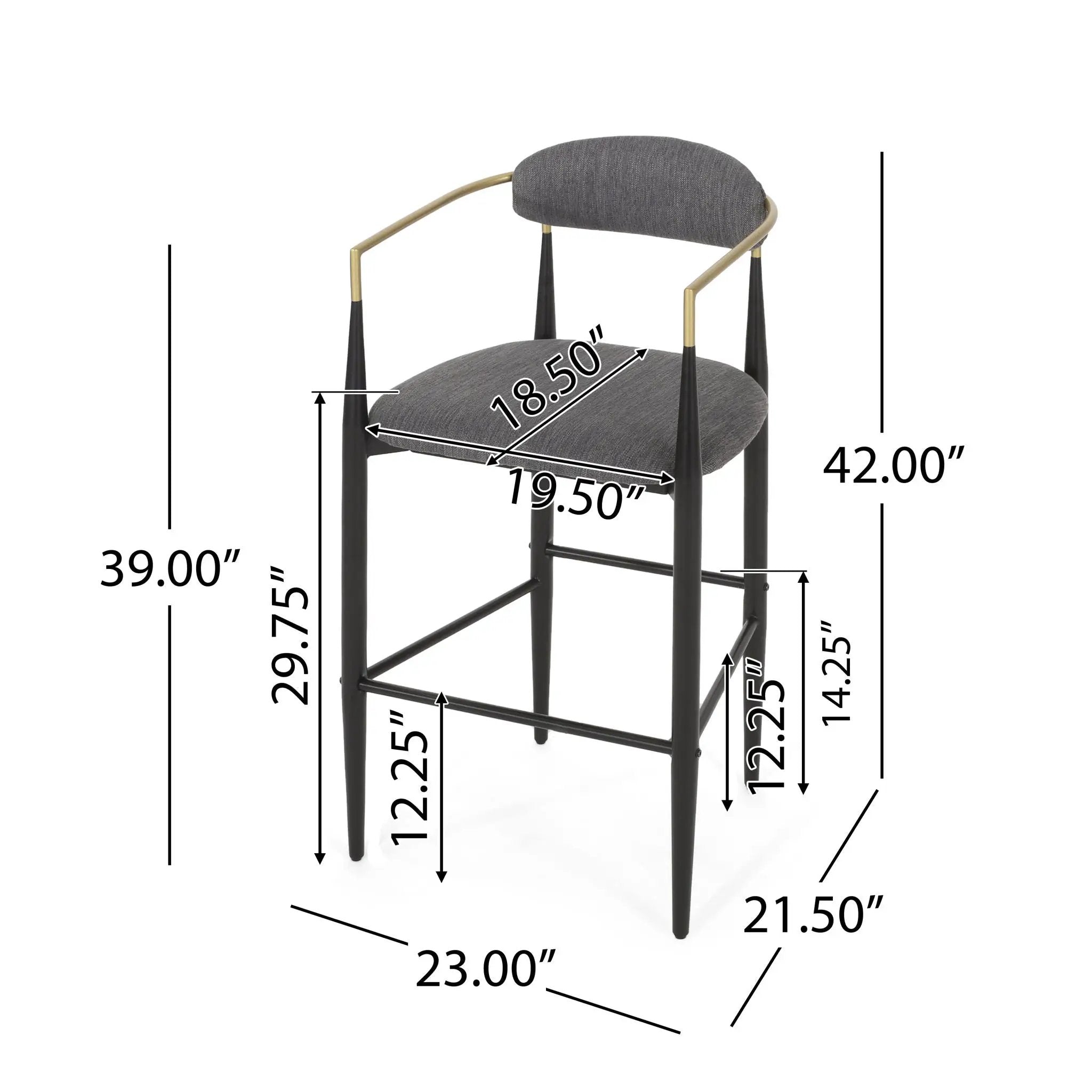 Upholstered Bar Stools With Backs For Kitchen Island (Set of 2) by HouseOfZazla